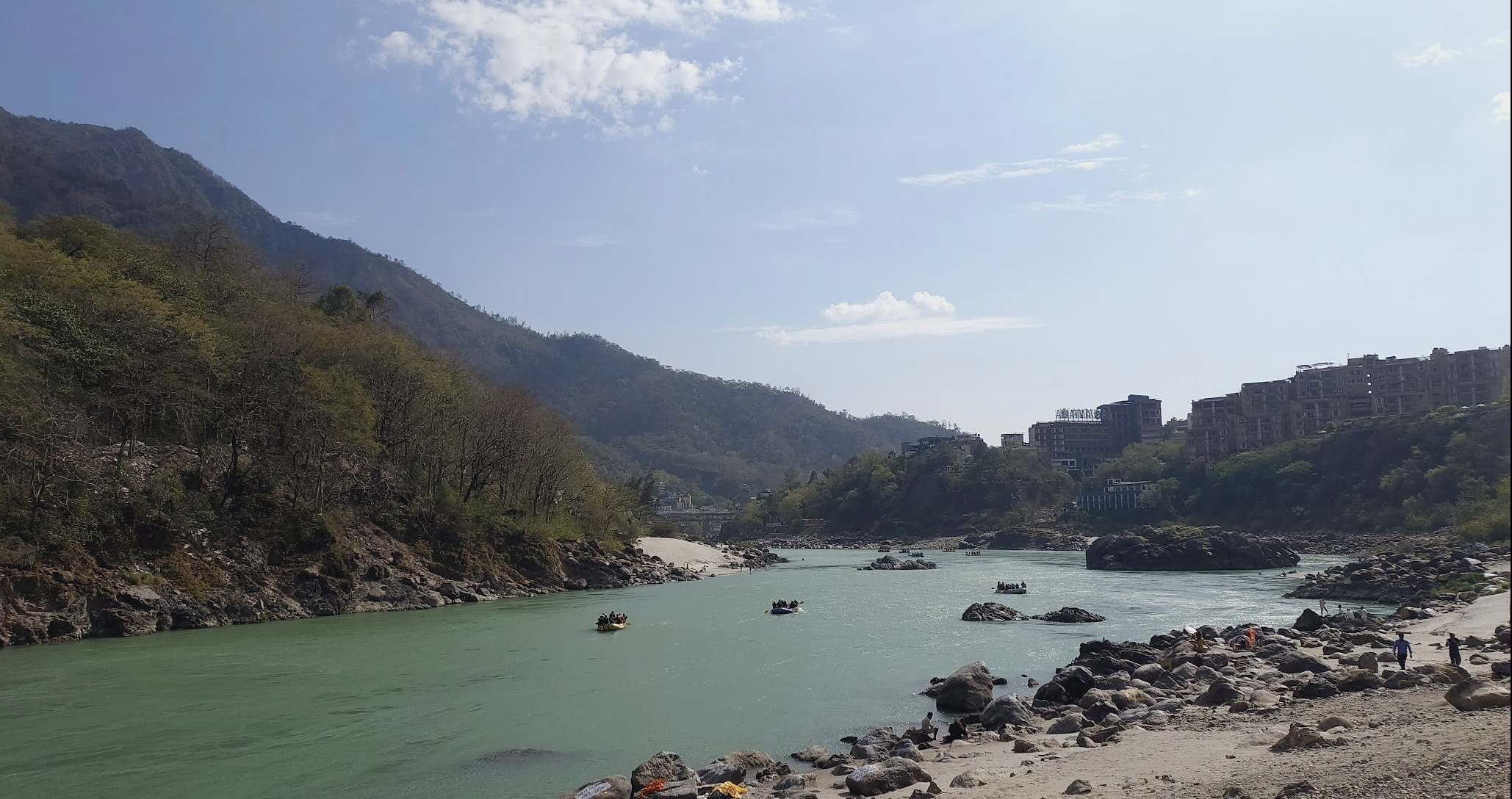 End of river rafting